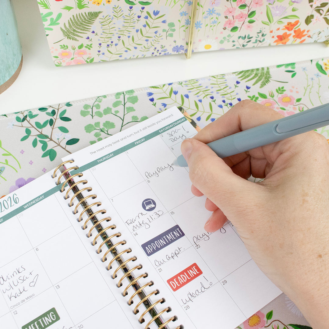 2026 Soft Cover Planner, 4" x 6", Blooming Wildly