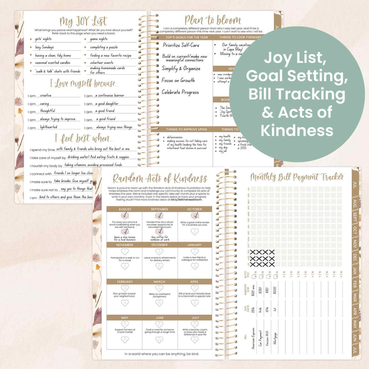 2025-26 Soft Cover Planner, 4" x 6", Butterfly Garden