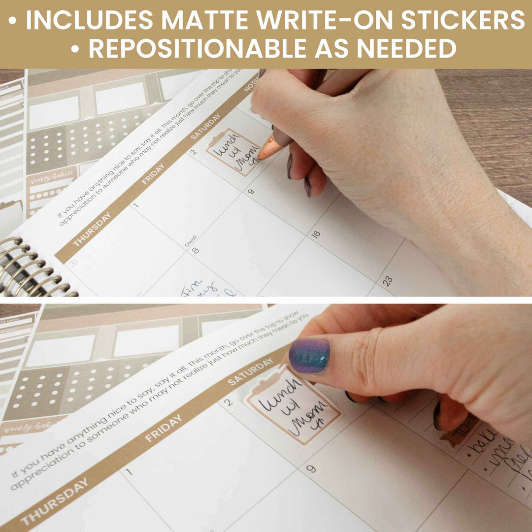 Planner Stickers, Color Coding Pack, Aesthetic Boho
