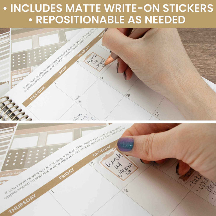 Planner Stickers, Color Coding Pack, Aesthetic Boho