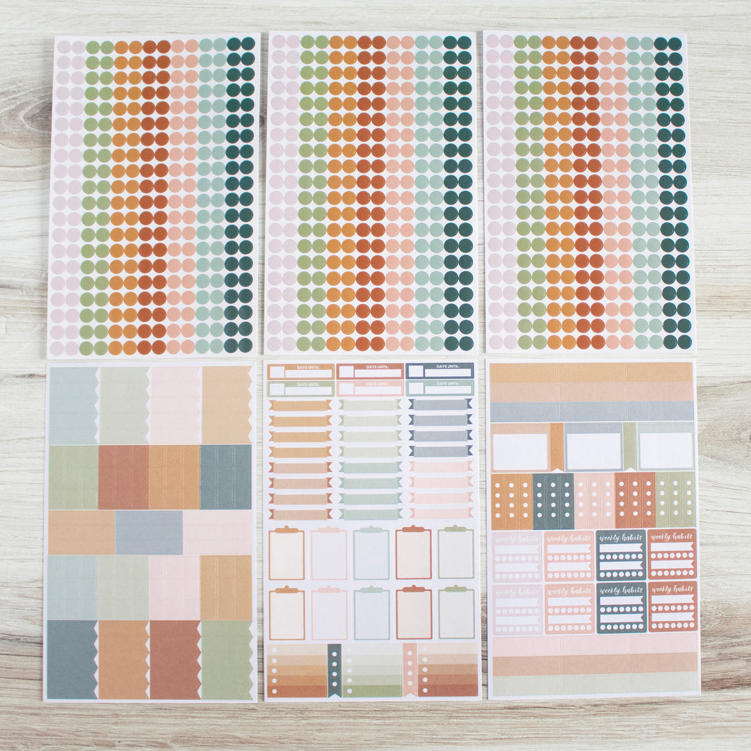 Planner Stickers, Color Coding Pack, Sweater Weather