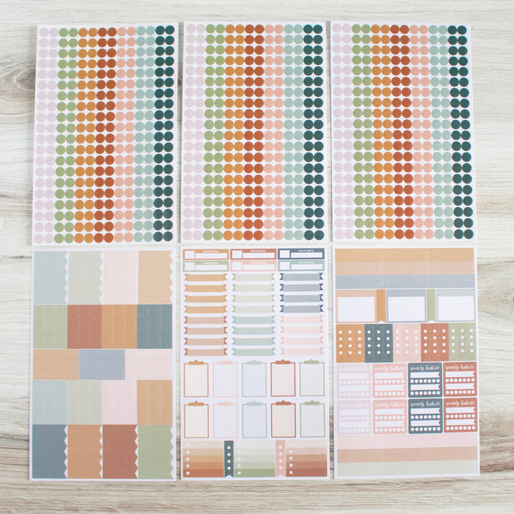 Planner Stickers, Color Coding Pack, Sweater Weather