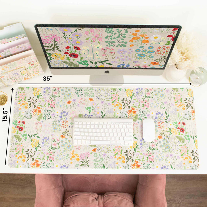 Large Desk Mat, Garden Party