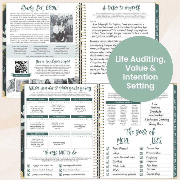 2025-26 Hard Cover Planner, 8.5" x 11", Eucalyptus, Green