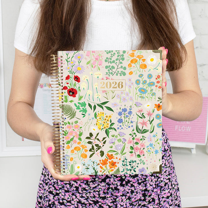 2026 Vision Planner, 7.5" x 9", Garden Party, Beige