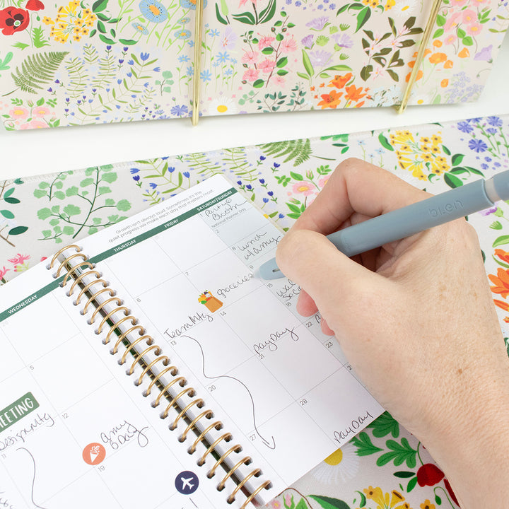 2026 Soft Cover Planner, 4" x 6", Garden Party, Beige