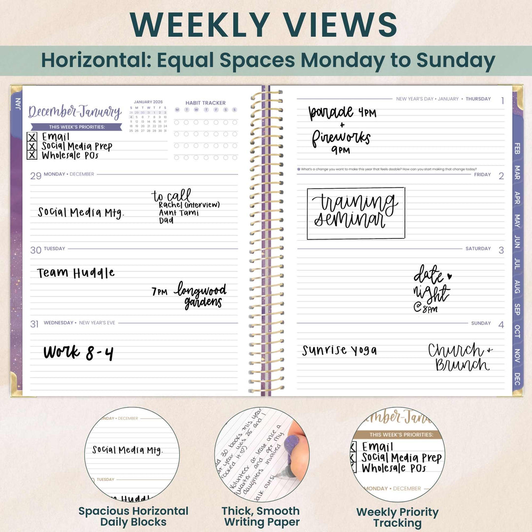 2026 Hard Cover Planner, 8.5" x 11", Good Things are Coming