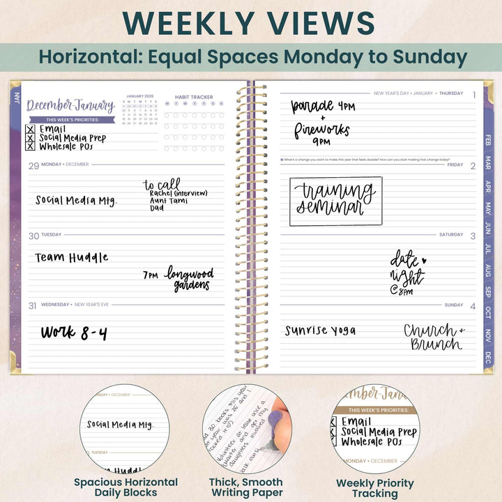 2026 Hard Cover Planner, 8.5" x 11", Good Things are Coming