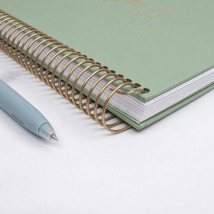 2026 Hard Cover Planner, 8.5" x 11", Linen, Green