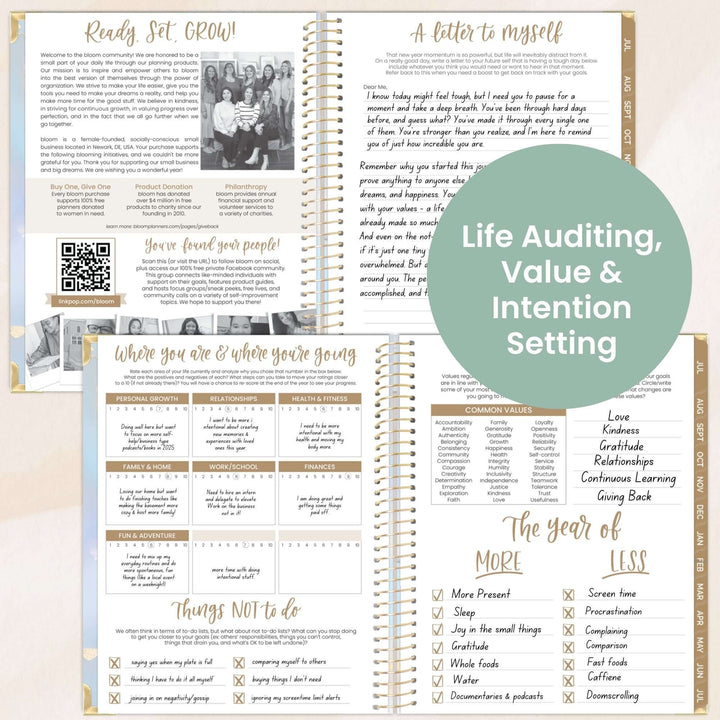 2025-26 Hard Cover Planner, 8.5" x 11", Iridescent Opal
