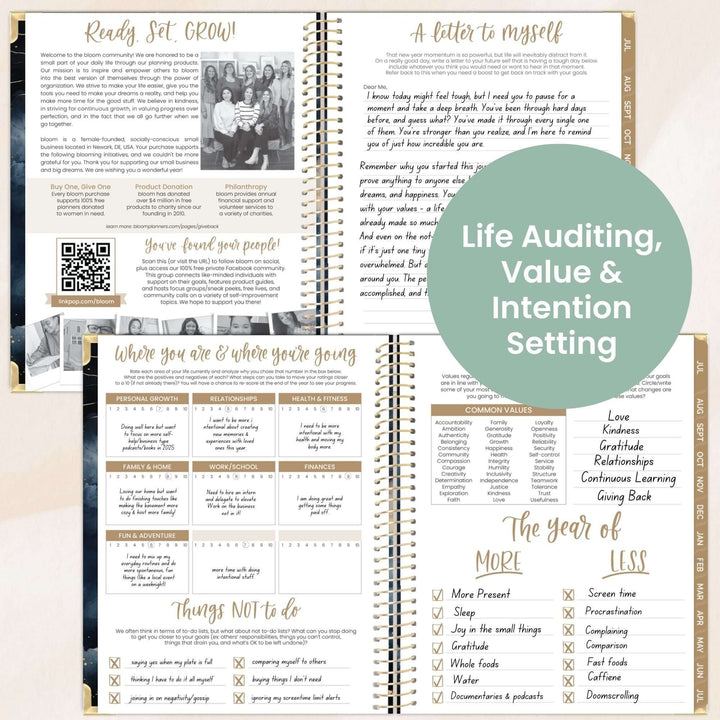 2025-26 Hard Cover Planner, 8.5" x 11", Midnight Sky