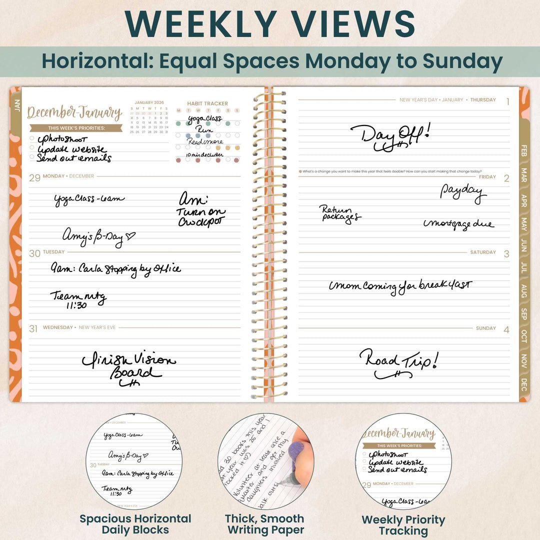 2026 Soft Cover Planner, 8.5" x 11", Moments of Grace