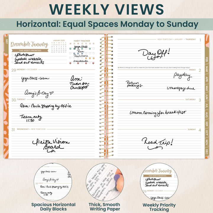 2026 Soft Cover Planner, 8.5" x 11", Moments of Grace