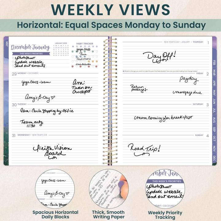 2026 Soft Cover Planner, 8.5" x 11", Mystic Mountains