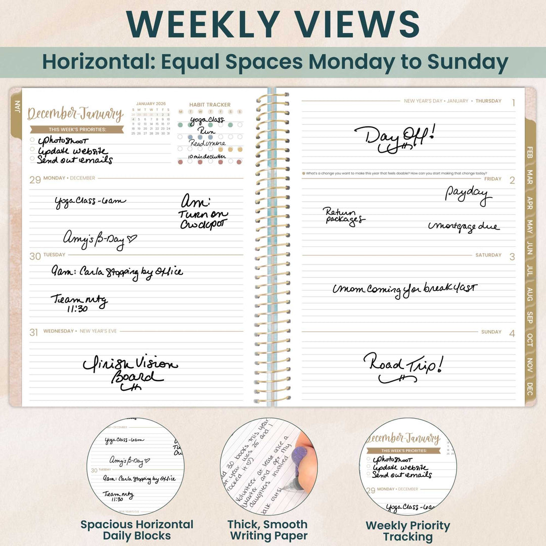 2026 Soft Cover Planner, 8.5" x 11", Ocean Oasis