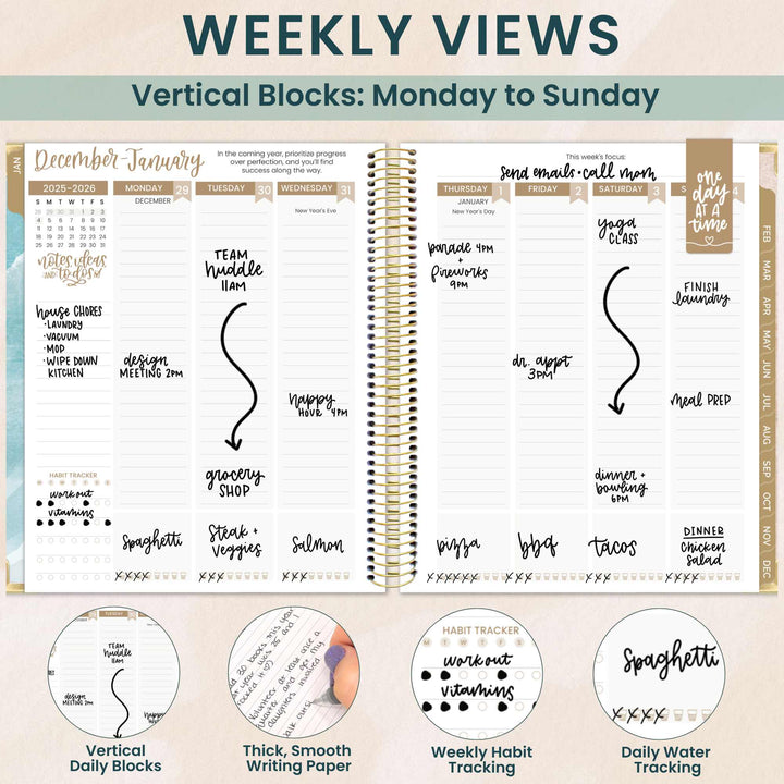 2026 Vision Planner, 7.5" x 9", Ocean Oasis