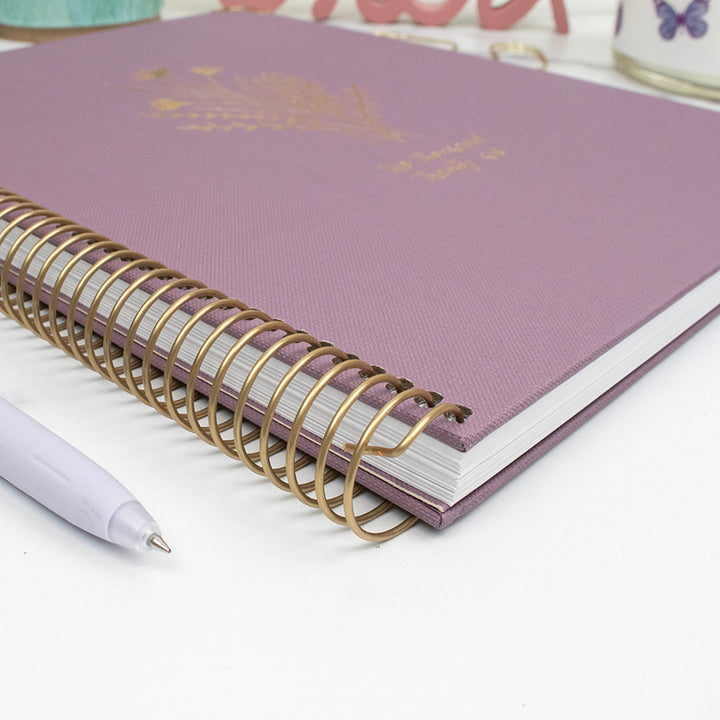 2026 Hard Cover Planner, 8.5" x 11", Linen, Purple