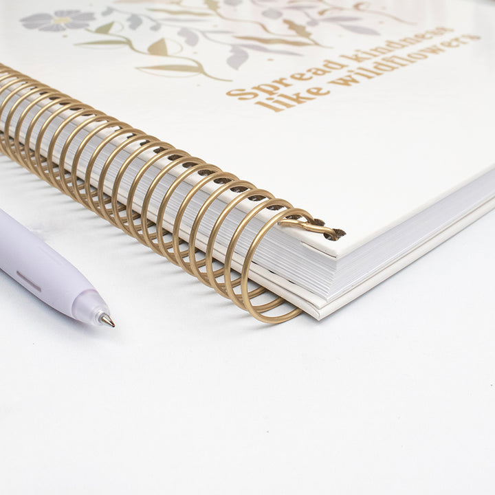 2026 Hard Cover Planner, 8.5" x 11", Spread Kindness Like Wildflowers