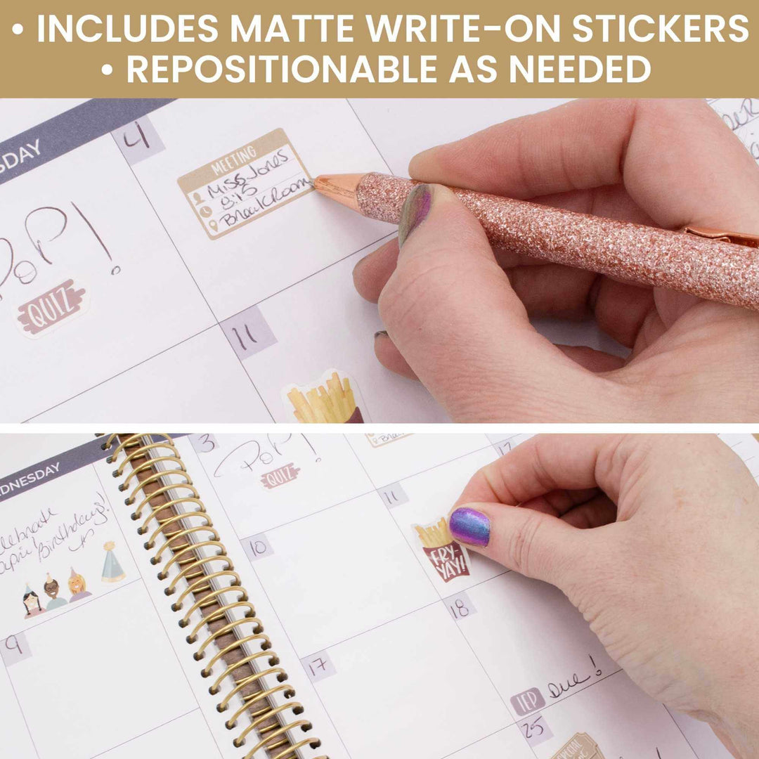 Planner Stickers, Teacher Pack, Cool Tones
