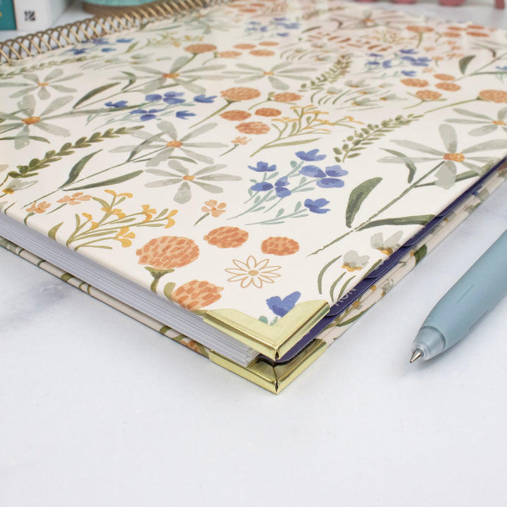 2026 Hard Cover Planner, 8.5" x 11", Whimsical Wildflowers