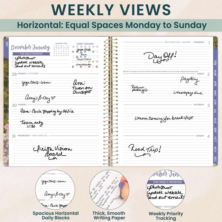 2026 Soft Cover Planner, 8.5" x 11", Wildflower Mountainside