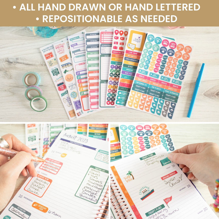 Planner Stickers, Travel Pack