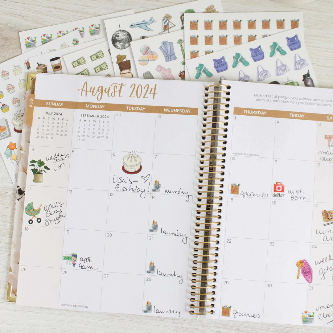 Planner Stickers, Hand-Drawn Everyday Essentials Pack