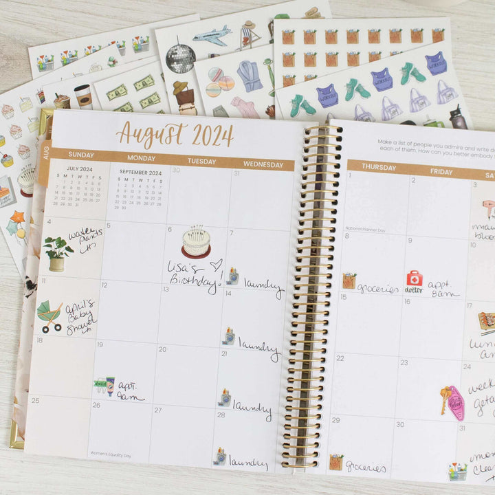 Planner Stickers, Hand-Drawn Everyday Essentials Pack