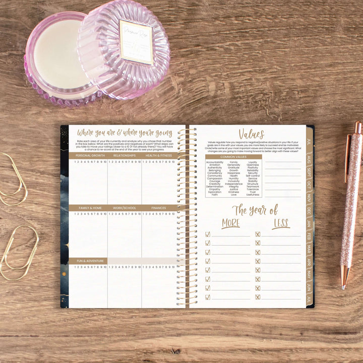 2025-26 Soft Cover Planner, 4" x 6", Midnight Sky