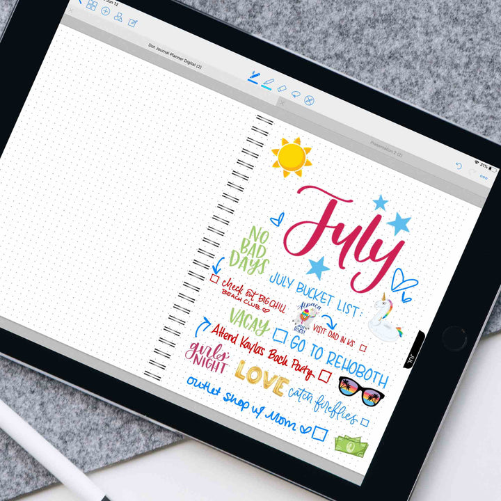 Digital Planner, Undated Dot Journal