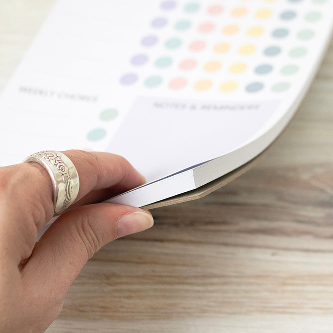 Planning Pad, 6" x 9", Chore Pad with Magnets, Bright