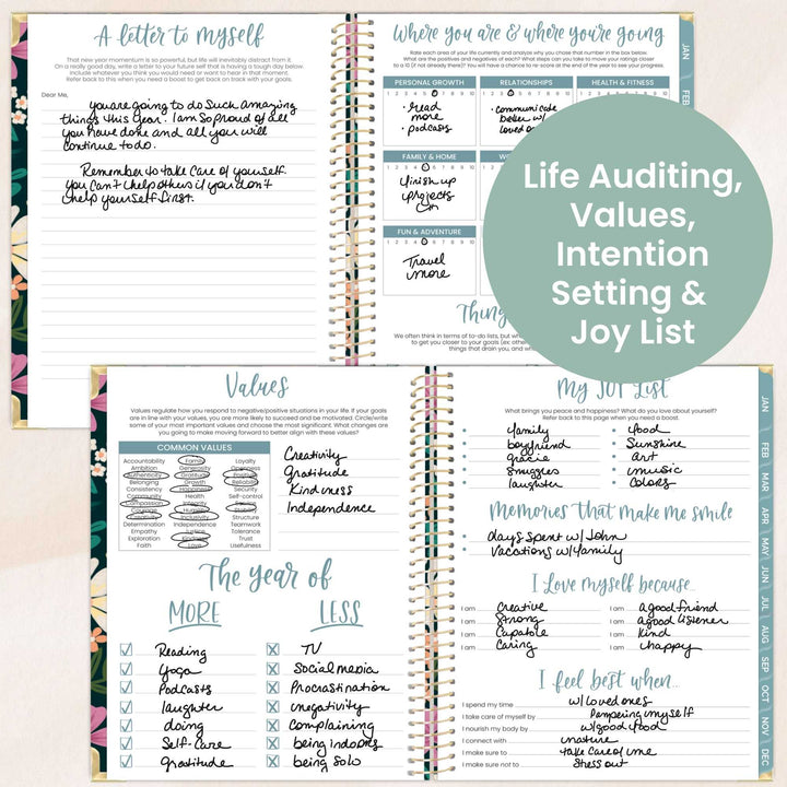 2026 Hard Cover Planner, 8.5" x 11", Blooming Wildly