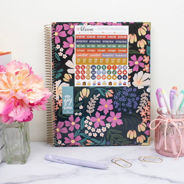 2026 Hard Cover Planner, 8.5" x 11", Blooming Wildly