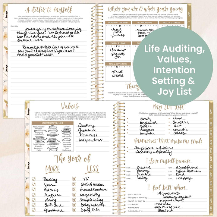 2026 Hard Cover Planner, 8.5" x 11", Butterfly Garden