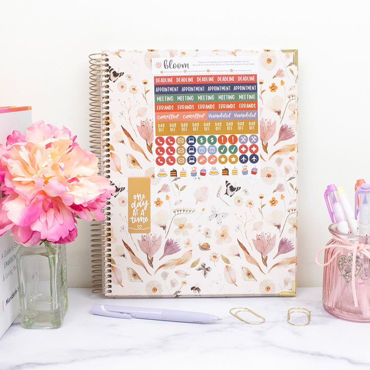 2026 Hard Cover Planner, 8.5" x 11", Butterfly Garden