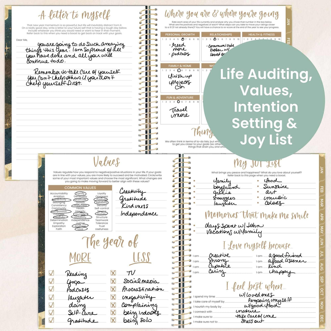 2026 Hard Cover Planner, 8.5" x 11", Celestial Skies