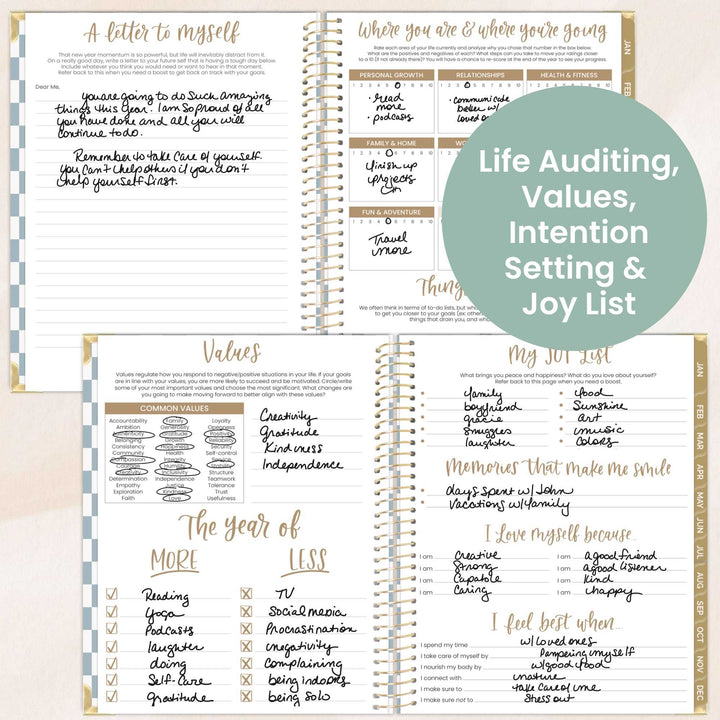 2026 Hard Cover Planner, 8.5" x 11", Checkered