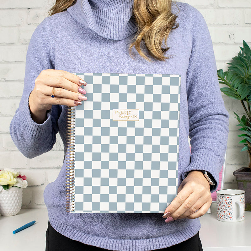 2026 Soft Cover Planner, 8.5" x 11", Checkered