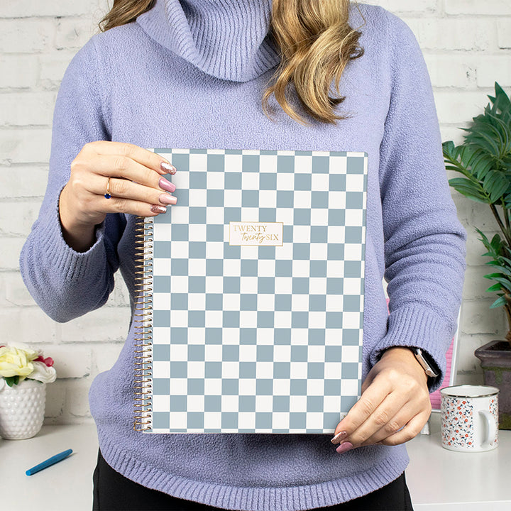 2026 Soft Cover Planner, 8.5" x 11", Checkered