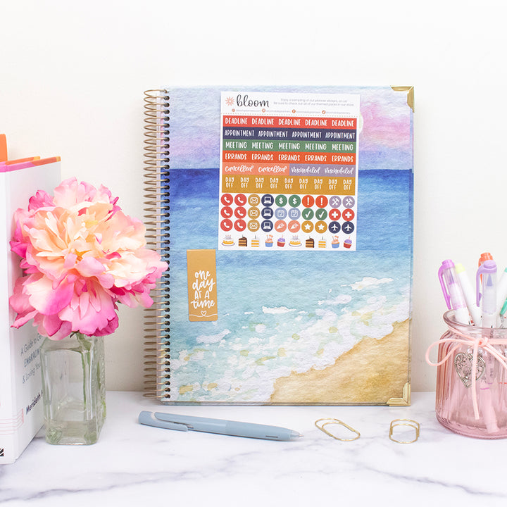 2026 Hard Cover Planner, 8.5" x 11", Coastal Calm