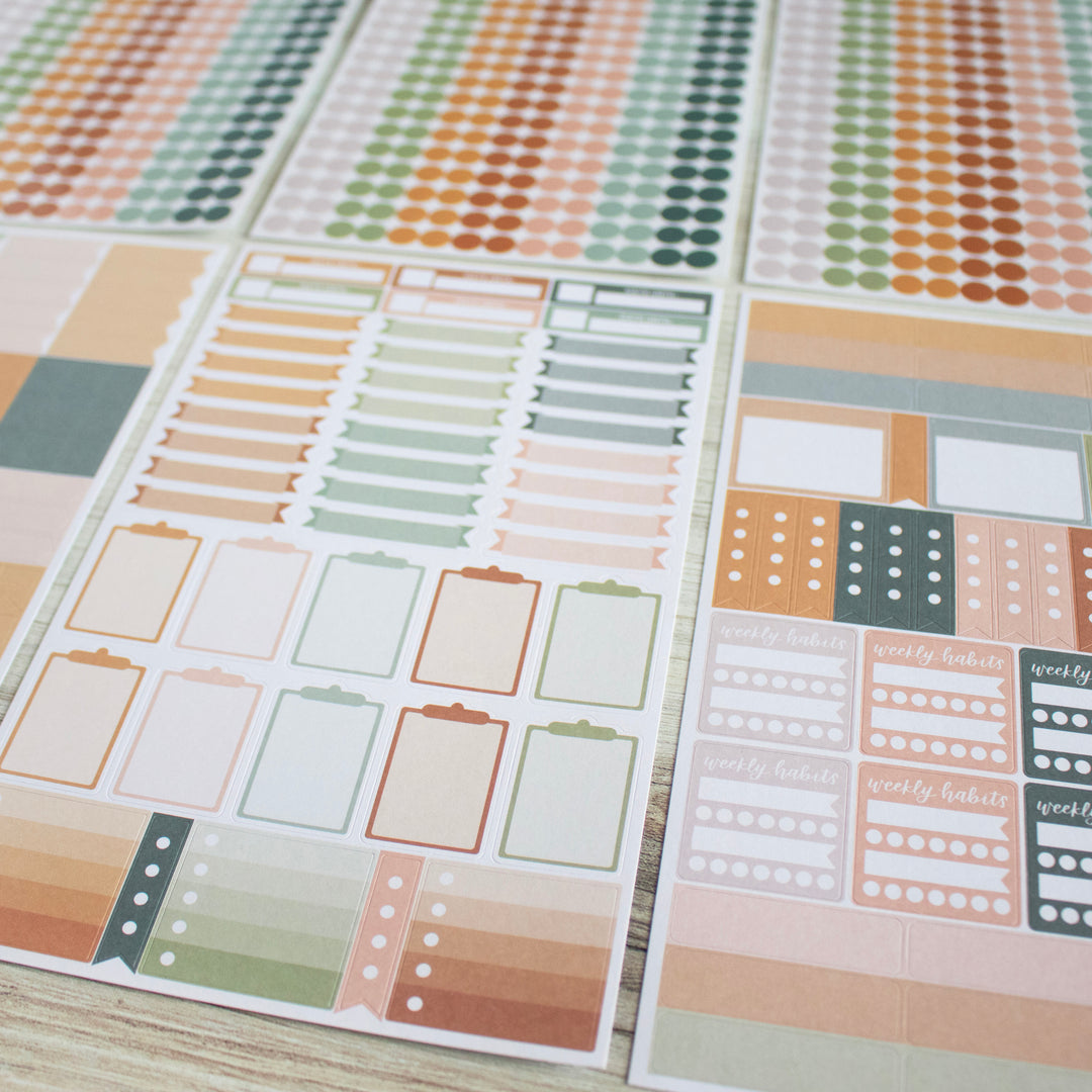 Planner Stickers, Color Coding Pack, Sweater Weather