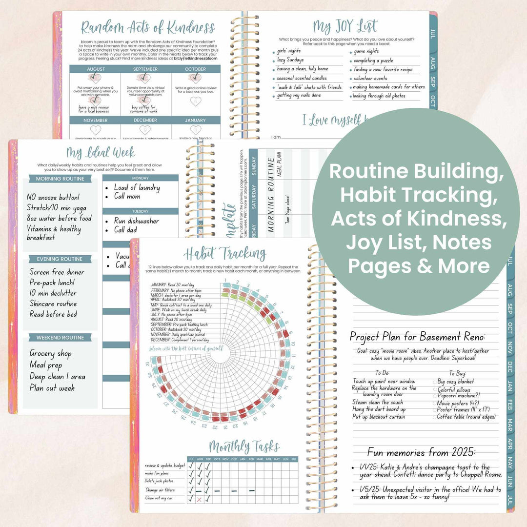 2025-26 Soft Cover Planner, 5.5" x 8.25", Creating A Life I Love