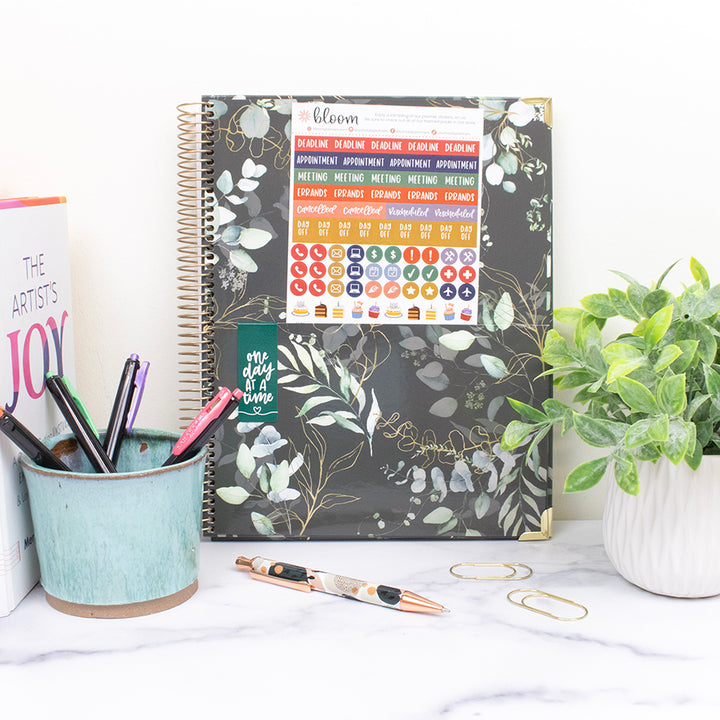 2026 Hard Cover Planner, 8.5" x 11", Eucalyptus, Green