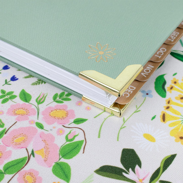 2026 Hard Cover Planner, 5.5" x 8.25", Linen, Green
