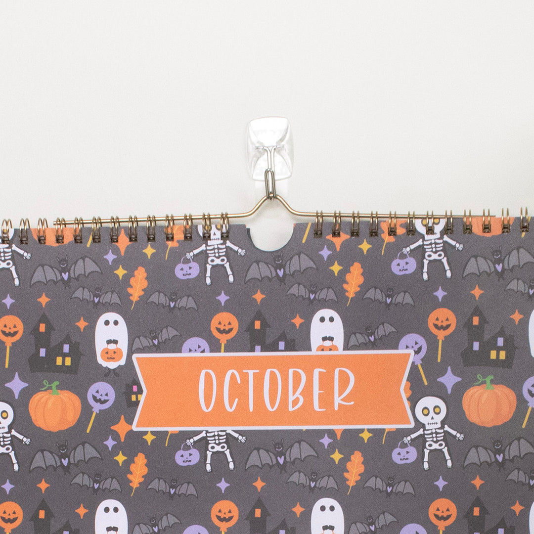 2026 Hanging Calendar, 11" x 17", Holiday Icons