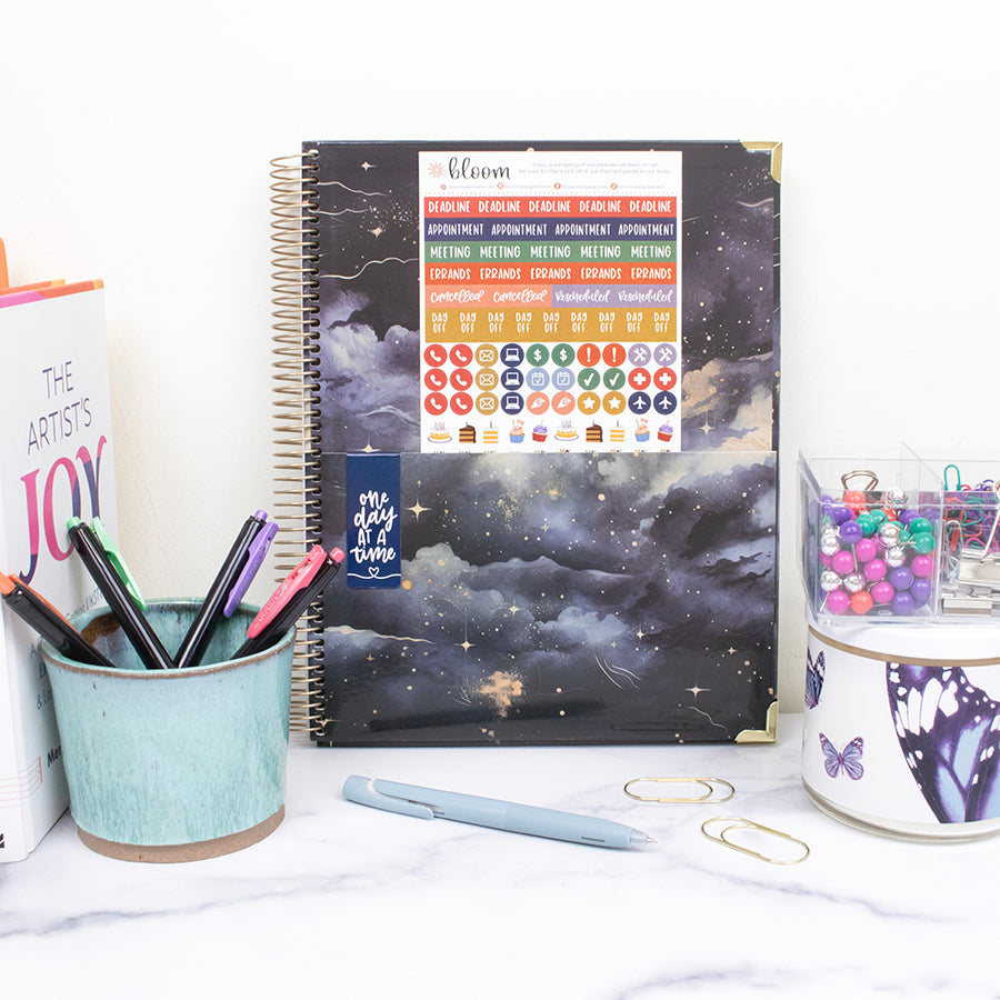 2026 Hard Cover Planner, 8.5" x 11", Midnight Sky