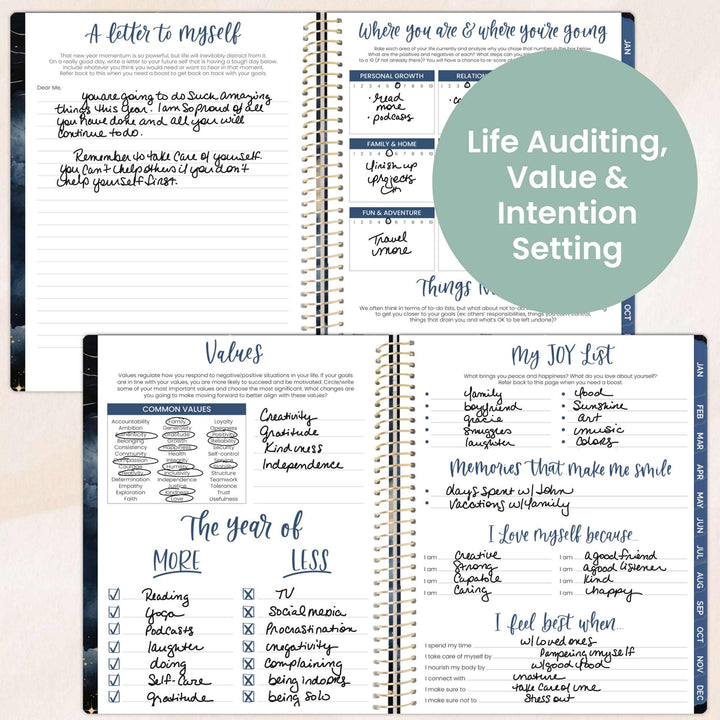 2026 Soft Cover Planner, 8.5" x 11", Midnight Sky