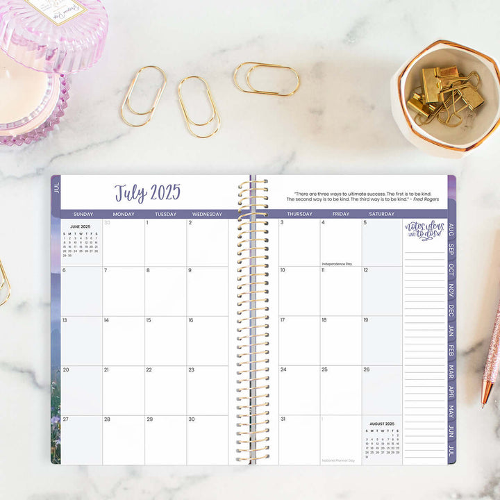 2025-26 Soft Cover Planner, 5.5" x 8.25", Mystical Mountains