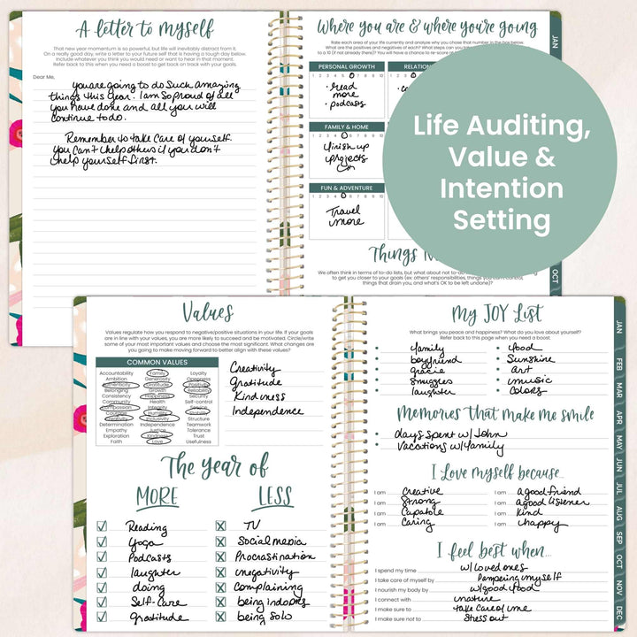 2026 Soft Cover Planner, 8.5" x 11", Pink Poppies