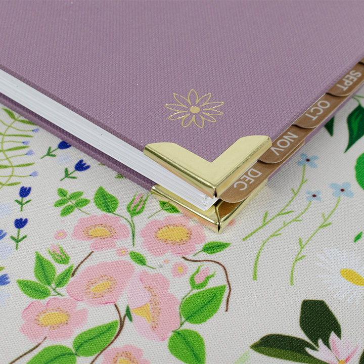 2026 Hard Cover Planner, 5.5" x 8.25", Linen, Purple